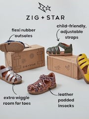 Zig+Star Gold Kids Cosmic Infant Closed Toe Sandals - Image 6 of 6