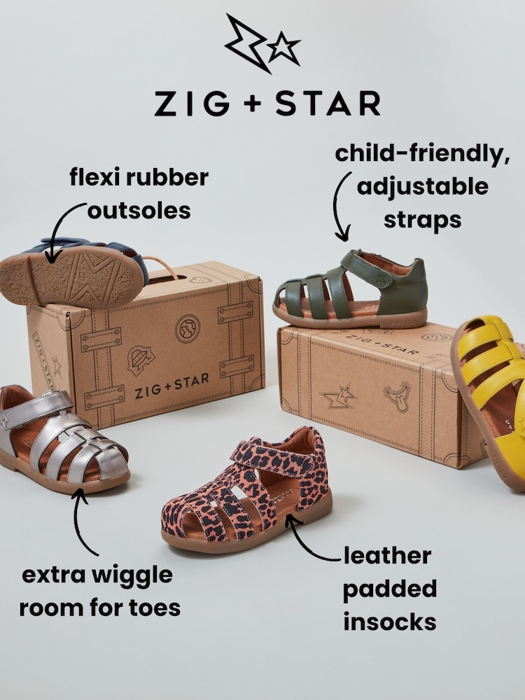 Zig+Star Gold Cosmic Infant Closed Toe Kids' Sandals - Image 6 of 6 Zig+Star Gold Cosmic Infant Closed Toe Kids' Sandals - Image 6 of 6