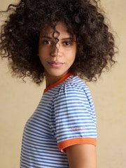 Joules Erin Red/Blue Red/Blue Stripe Short Sleeve Tops 3 Pack - Image 8 of 10