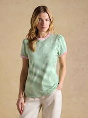 Joules Erin Green & Pink Stripe Short Sleeve T-Shirts 2 Pack - Image 3 of 7