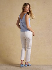 Gestreift, Blau - Joules Delilah Trägertop aus Jersey mit V-Ausschnitt - Bild 5 von 6