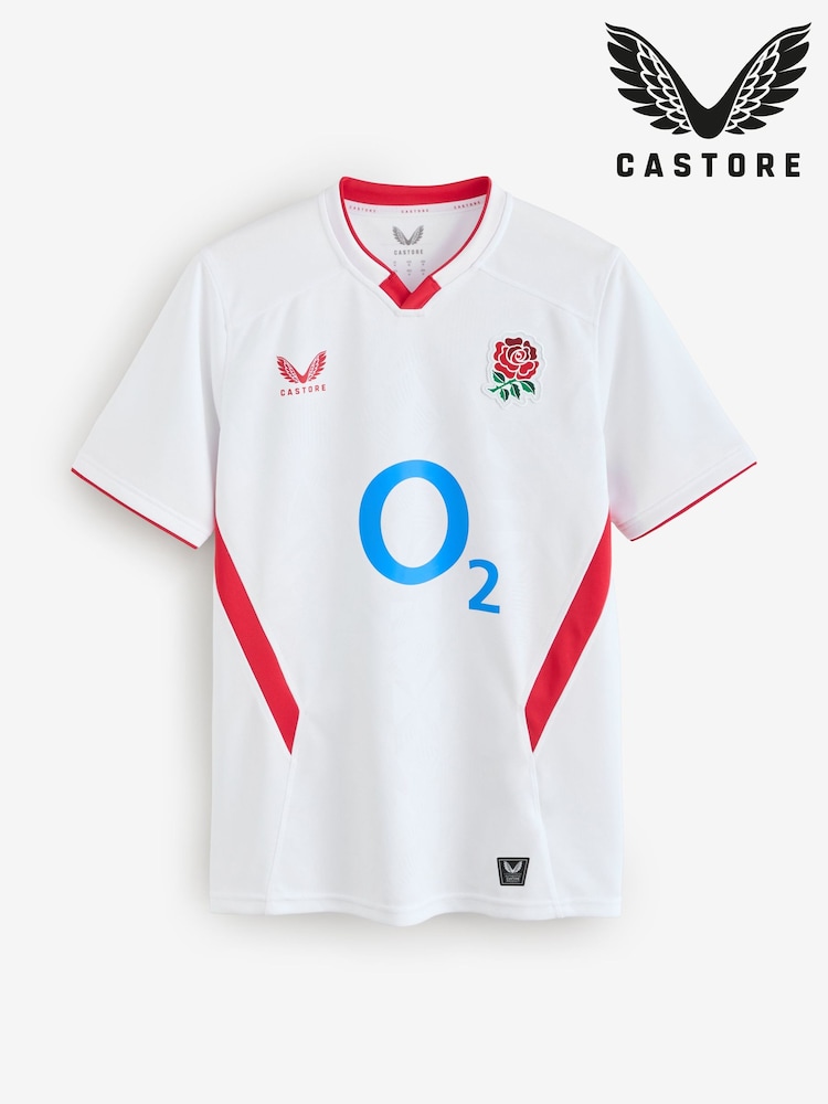 Castore White England Home Replica Rugby Shirt - Image 13 of 13