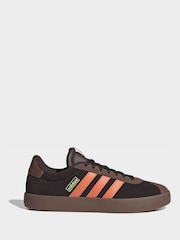 adidas Brown/Orange VL Court Trainers - Image 1 of 10