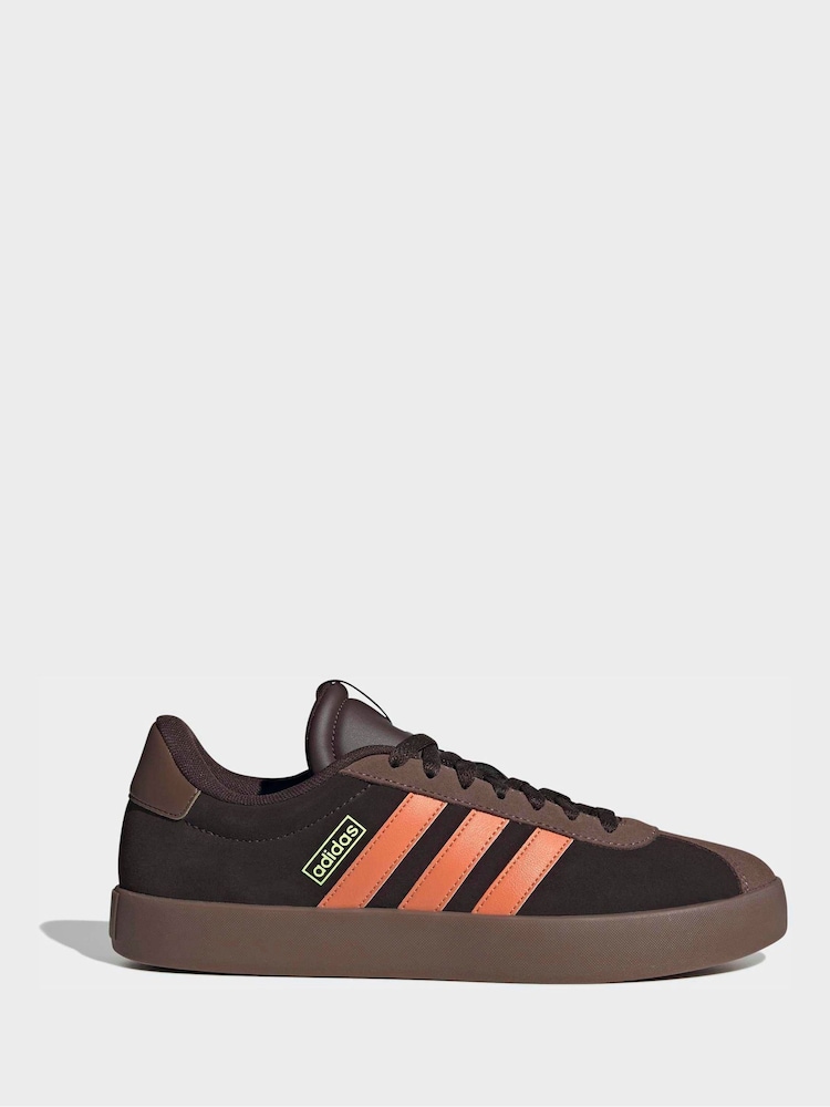 adidas Brown/Orange VL Court Trainers - Image 1 of 10 adidas Brown/Orange VL Court Trainers - Image 1 of 10