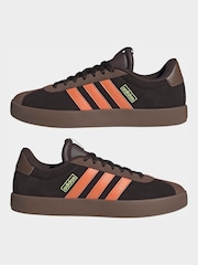 adidas Brown/Orange VL Court Trainers - Image 6 of 10