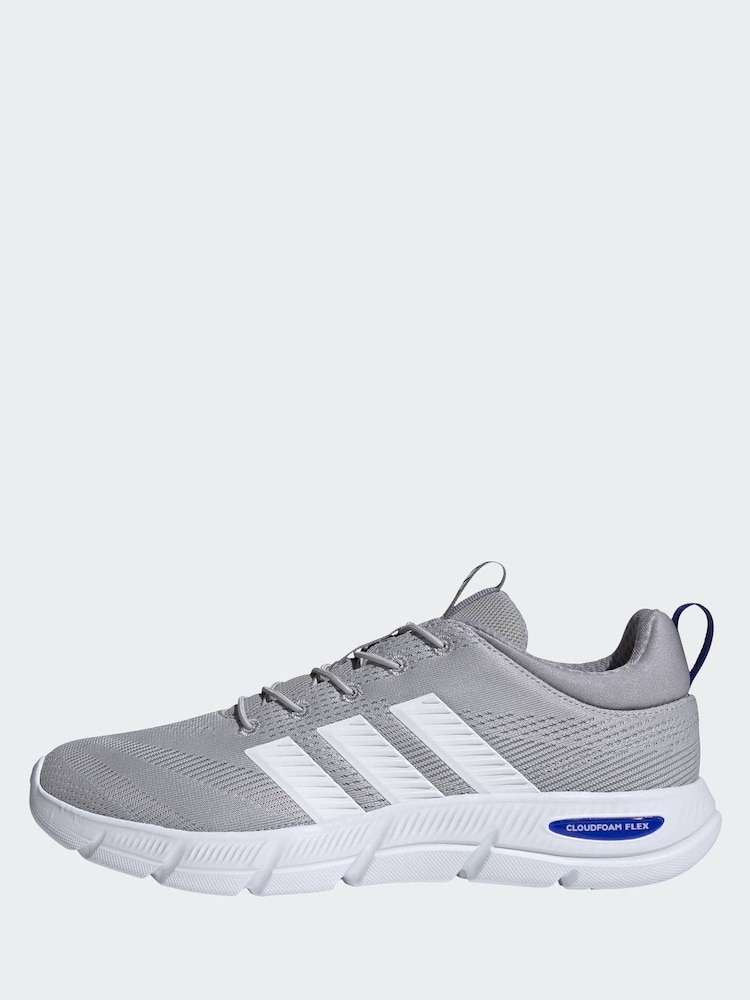adidas Grey Cloudfoam Flex Laces Shoes - Image 2 of 9