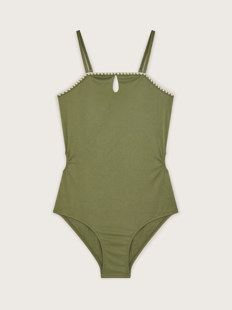 Monsoon Green Texture Cut-Out Swimsuit - Image 1 of 3