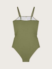 Monsoon Green Texture Cut-Out Swimsuit - Image 2 of 3