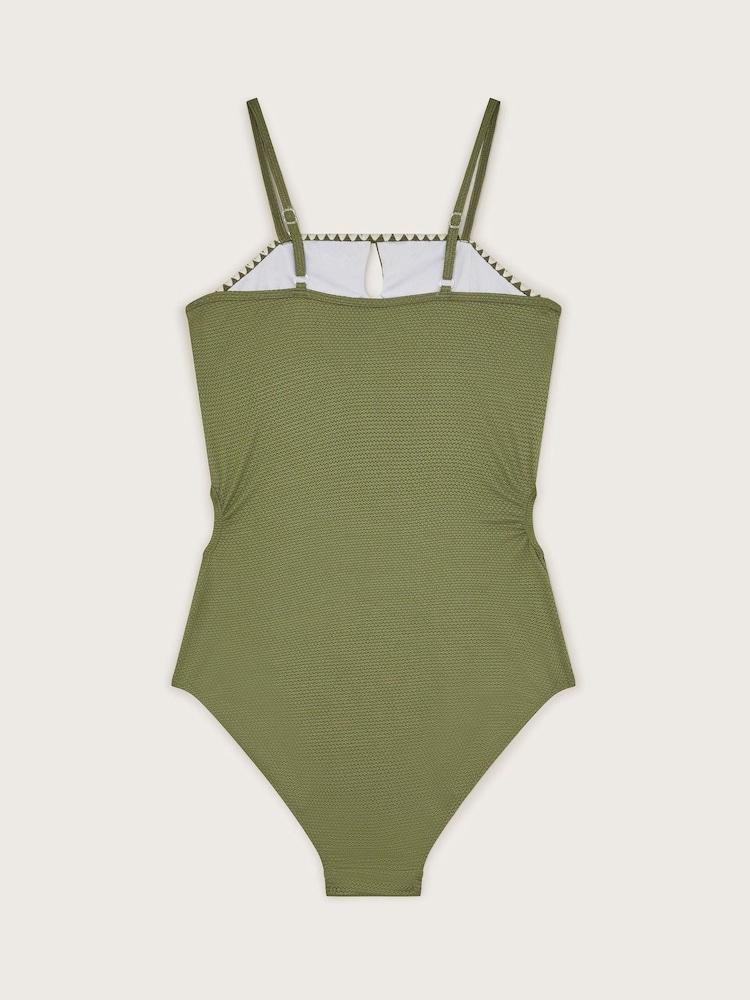 Monsoon Green Texture Cut-Out Swimsuit - Image 2 of 3