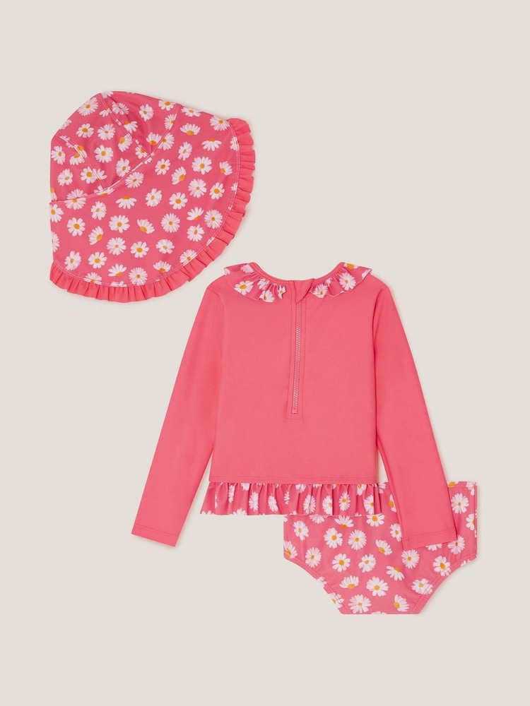 Monsoon Orange Baby UPF 50+ Daisy Hat and Swim Set - Image 2 of 3