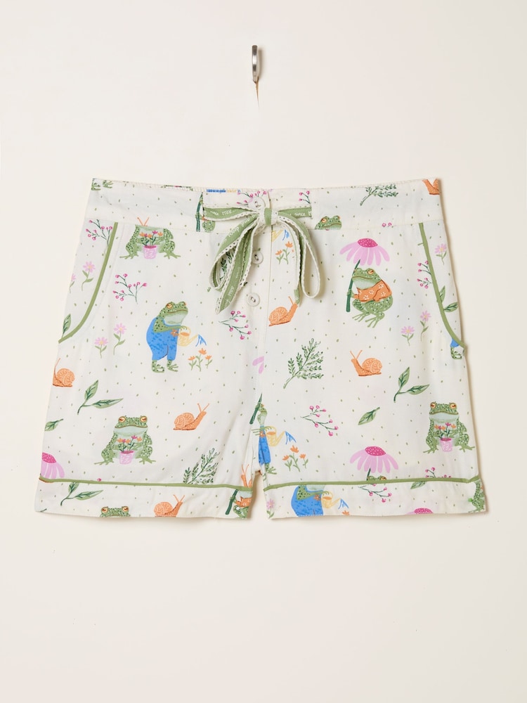 FatFace Ivory Frog Print Frog Pyjama Shorts - Image 6 of 6 FatFace Ivory Frog Print Frog Pyjama Shorts - Image 6 of 6