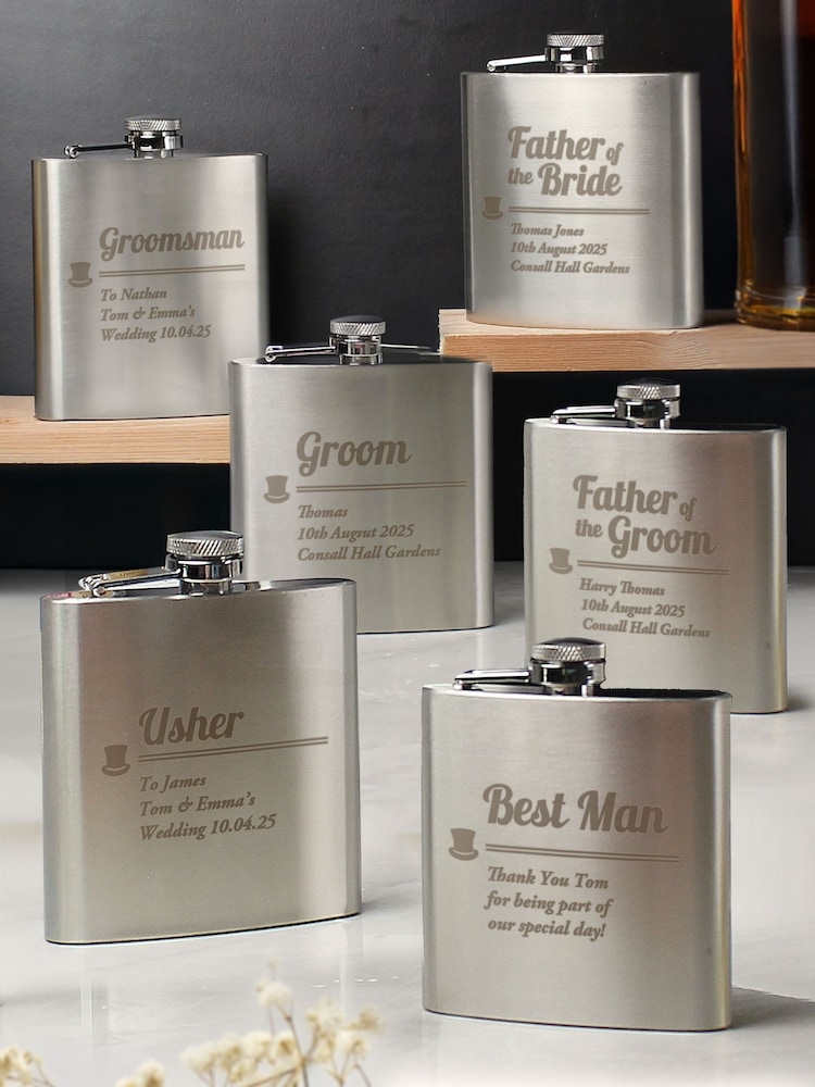 PMC Personalised Father Of The Bride Hip Flask - Image 3 of 3