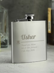 PMC Personalised Usher Hip Flask - Image 2 of 3
