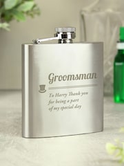 PMC Personalised Groomsman Hip Flask - Image 1 of 3