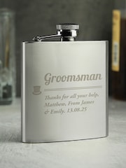 PMC Personalised Groomsman Hip Flask - Image 2 of 3