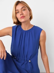 Whistles Blue Sleeveless Midi Dress - Image 4 of 5