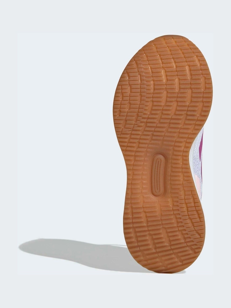 adidas White Runfalcon 5 Elastic Lace Running Kids Trainers - Image 2 of 10 adidas White Runfalcon 5 Elastic Lace Running Kids Trainers - Image 2 of 10