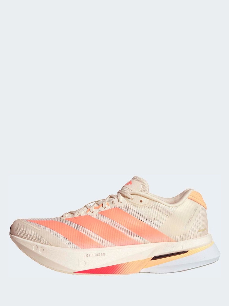 adidas White Adizero Boston 13 Running Trainers - Image 2 of 9