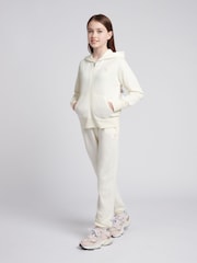 U.S. Polo Assn. White Girls Relaxed Fit Zip Hoodie and Joggers Set - Image 1 of 11