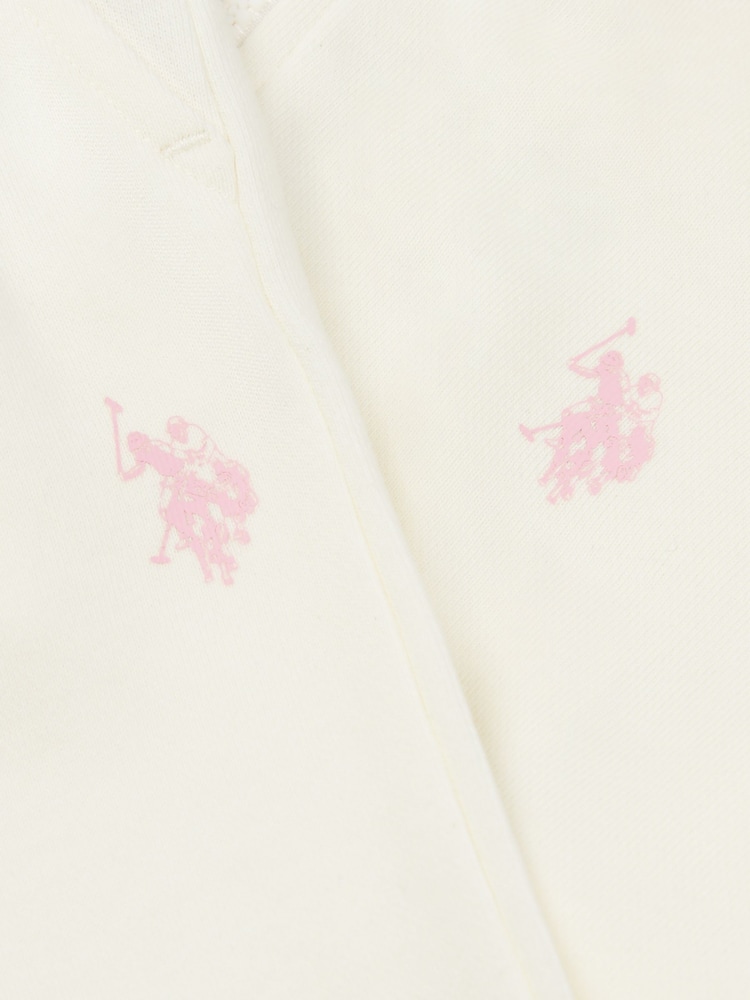 U.S. Polo Assn. White Girls Relaxed Fit Zip Hoodie and Joggers Set - Image 11 of 11