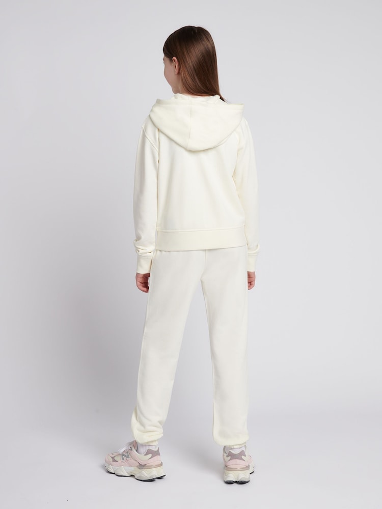 U.S. Polo Assn. White Girls Relaxed Fit Zip Hoodie and Joggers Set - Image 2 of 11