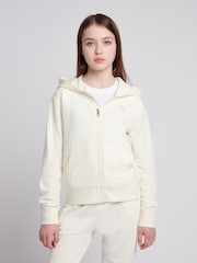 U.S. Polo Assn. White Girls Relaxed Fit Zip Hoodie and Joggers Set - Image 6 of 11