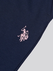 U.S. Polo Assn. Blue Girls Relaxed Fit Zip Hoodie and Joggers Set - Image 3 of 5