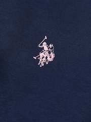 U.S. Polo Assn. Blue Girls Relaxed Fit Zip Hoodie and Joggers Set - Image 4 of 5