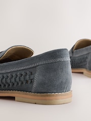 藍色 - 麂皮織紋樂福鞋 - 圖片 3/6