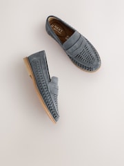 藍色 - 麂皮織紋樂福鞋 - 圖片 6/6