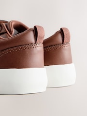 Tan Brown Touch Fastening Elastic Lace Smart Trainers - Image 3 of 5