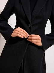 Negro - Friends Like These Tailored Crombie Mid Length Jacket - Imagen 2 de 4