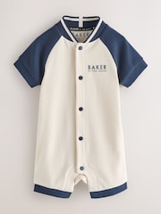 كاكي/كريم - أزرق/صخري ـ حزمة من 2 ثوب أطفال بتصميم رياضي جامعي من Baker by Ted Baker - صورة 3 من 7