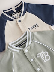 كاكي/كريم - أزرق/صخري ـ حزمة من 2 ثوب أطفال بتصميم رياضي جامعي من Baker by Ted Baker - صورة 4 من 7
