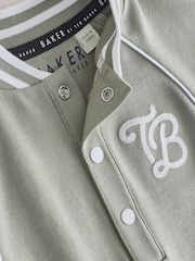 كاكي/كريم - أزرق/صخري ـ حزمة من 2 ثوب أطفال بتصميم رياضي جامعي من Baker by Ted Baker - صورة 5 من 7