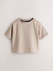 Baker by Ted Baker Stone Striped Dungaree and Short Sleeve T-Shirt Set - Image 2 of 8