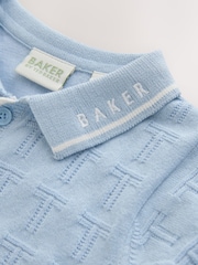 Baker by Ted Baker Blue Knitted Romper - Image 3 of 6