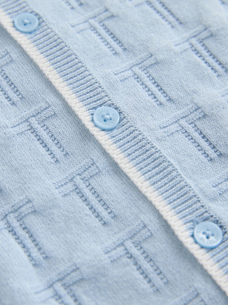 Baker by Ted Baker Blue Knitted Romper - Image 6 of 6