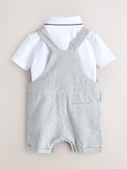 Baker by Ted Baker Stripe Dungaree and Polo Shirt Set - Image 2 of 5