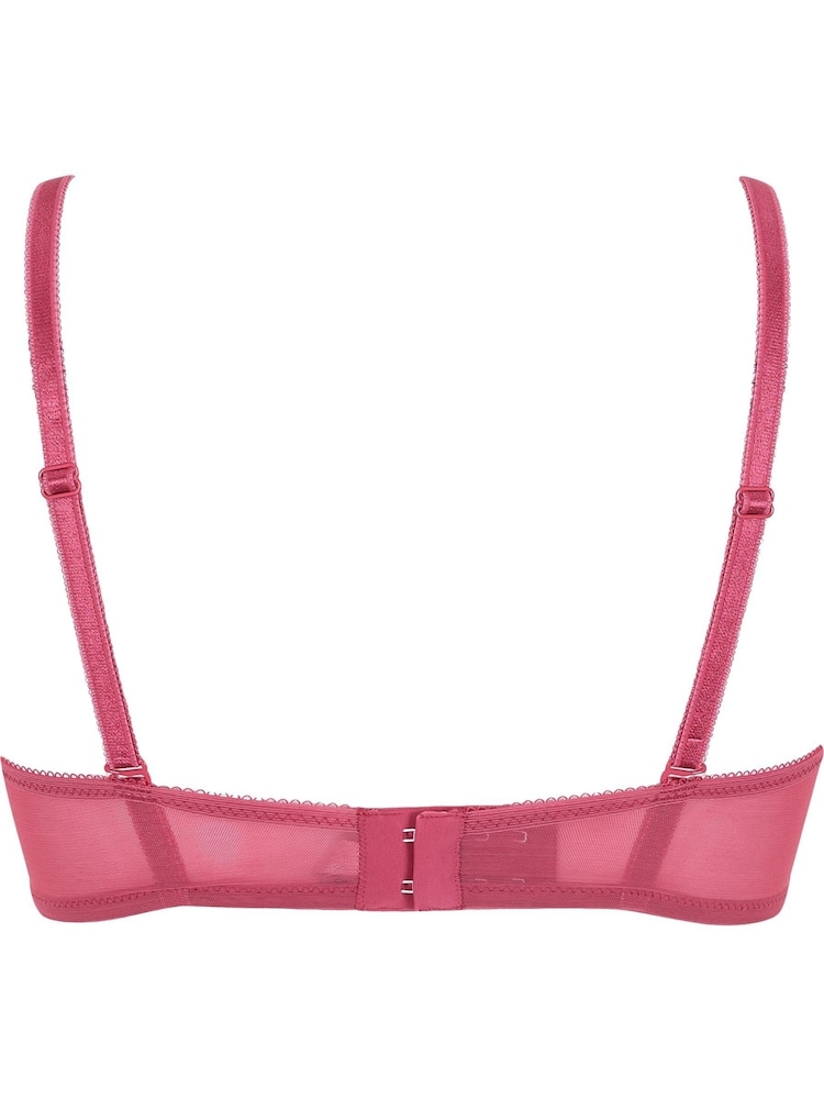 Glossies Pink Lace Sheer Moulded Bra - Image 4 of 4