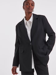 Simply Be Black Oversized Single Breasted Blazer - Image 4 of 4