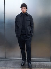 Black Smart Technical Showerproof Four Pocket Field Jacket - Image 2 of 11