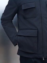 Black Smart Technical Showerproof Four Pocket Field Jacket - Image 4 of 11