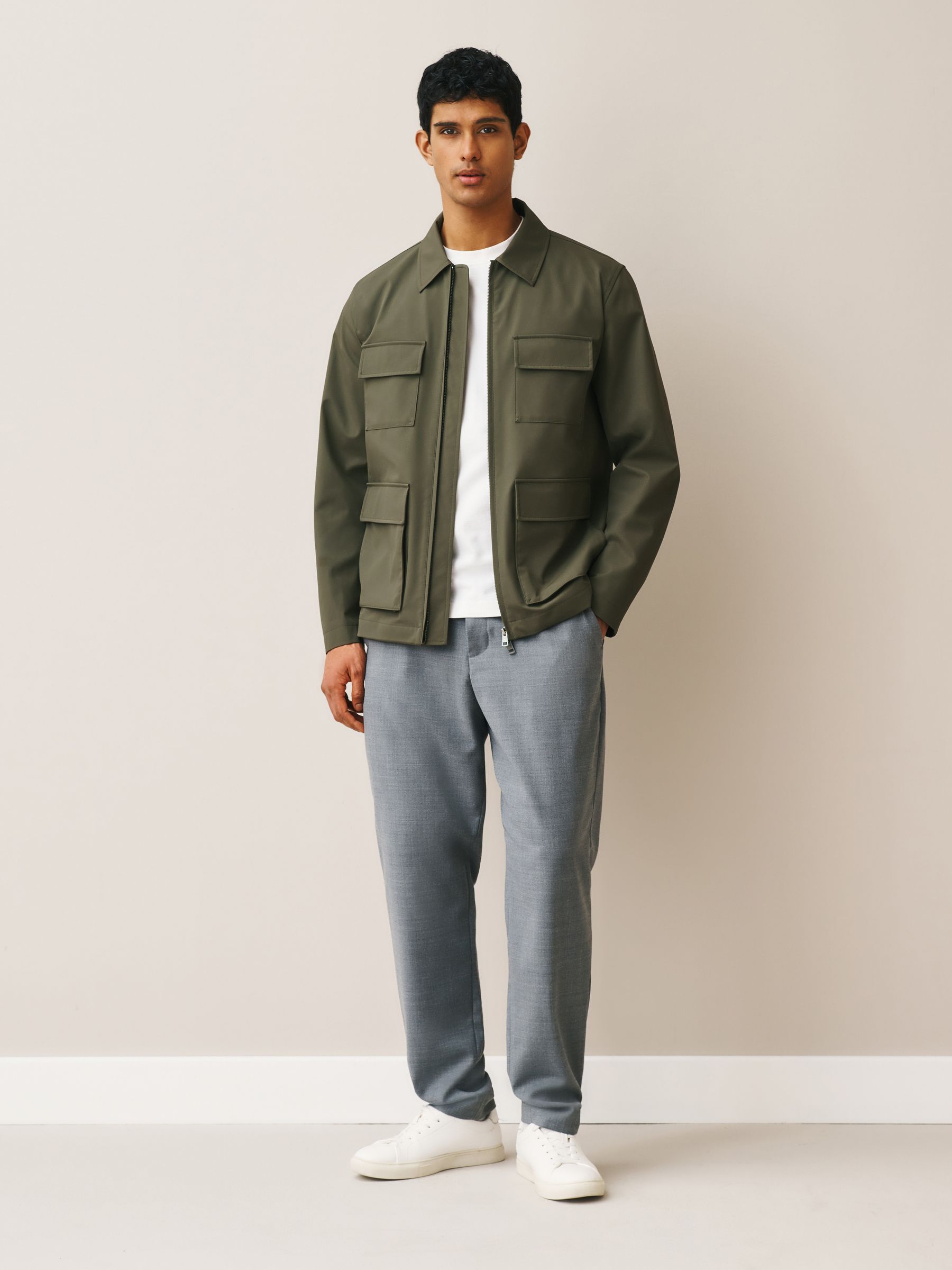 Buy Green Smart Technical Showerproof Four Pocket Field Jacket