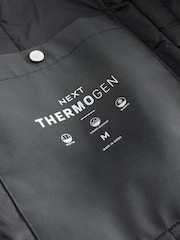 Gri cenuşiu - Waterproof Textured Funnel Quilted Coat - Imaginea 11 din 11