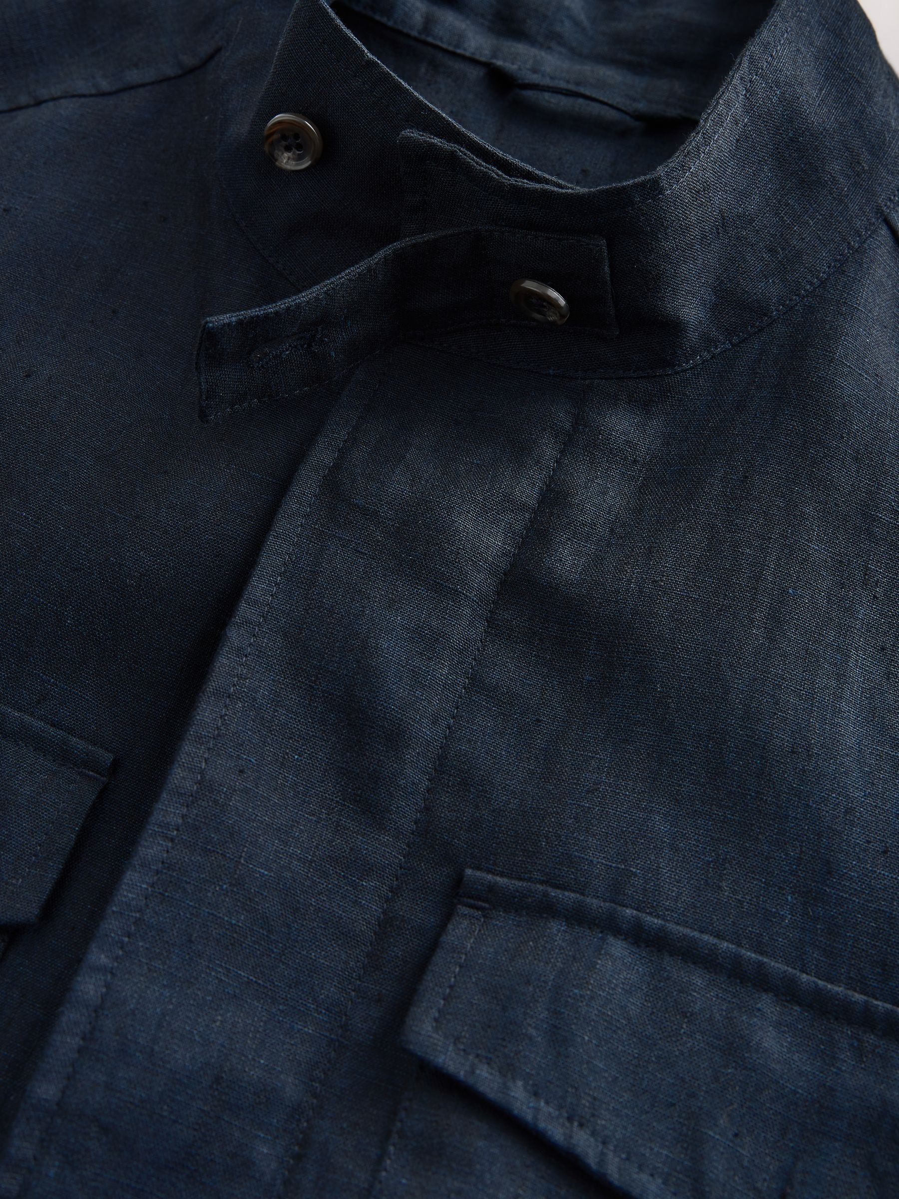 Buy Navy Linen Four Pocket Field Jacket from Next USA