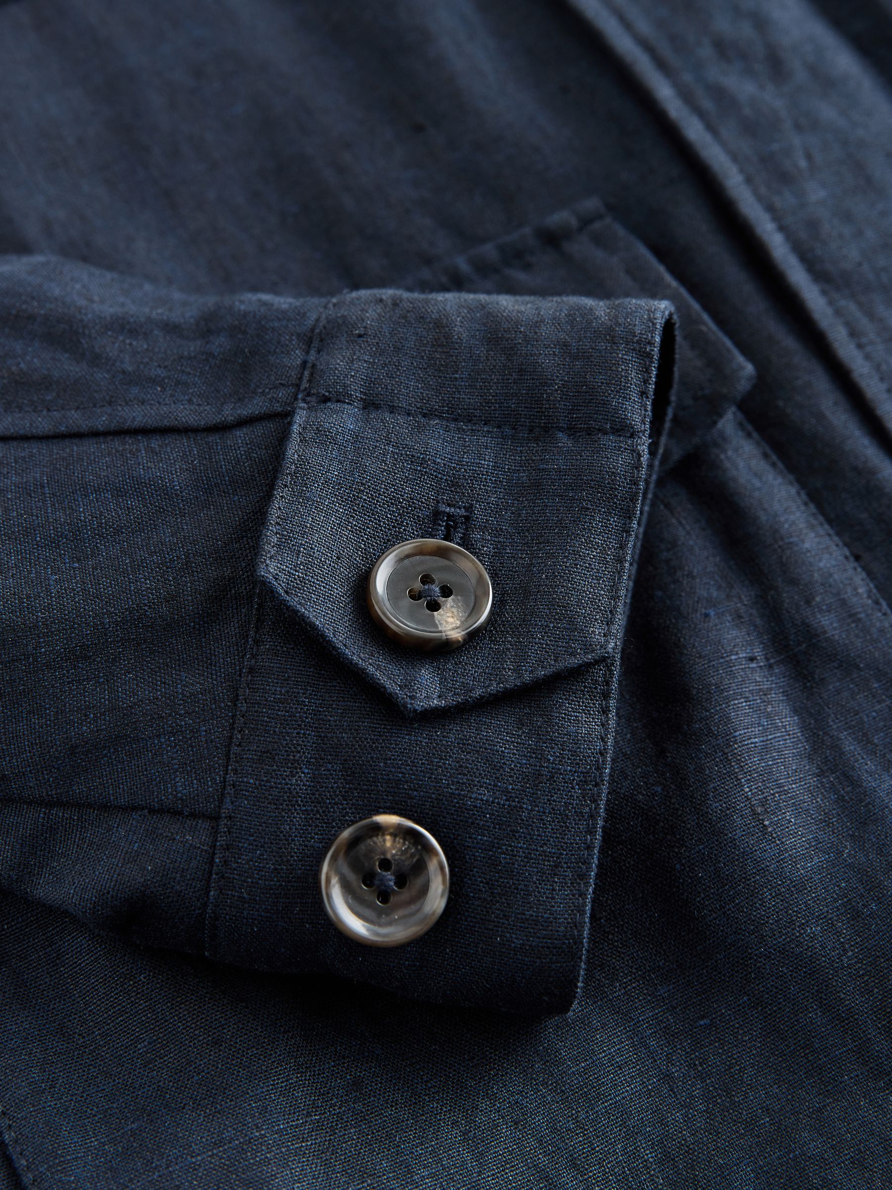 Buy Navy Linen Four Pocket Field Jacket from Next USA