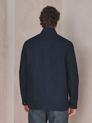 Navy Linen Four Pocket Field Jacket - Image 2 of 12