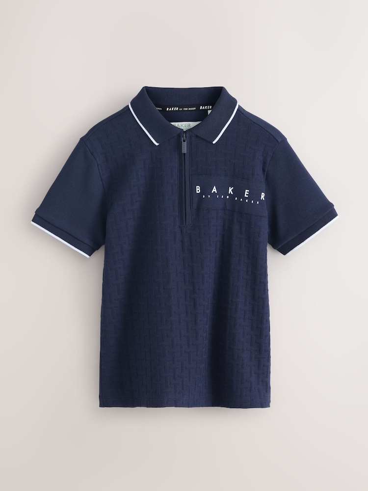 Baker by Ted Baker Textured Polo Shirt - Image 1 of 5