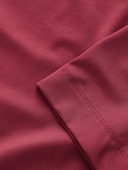 Cranberry Red Soft Touch Slash Neck Half Sleeve T-Shirt - Image 3 of 3